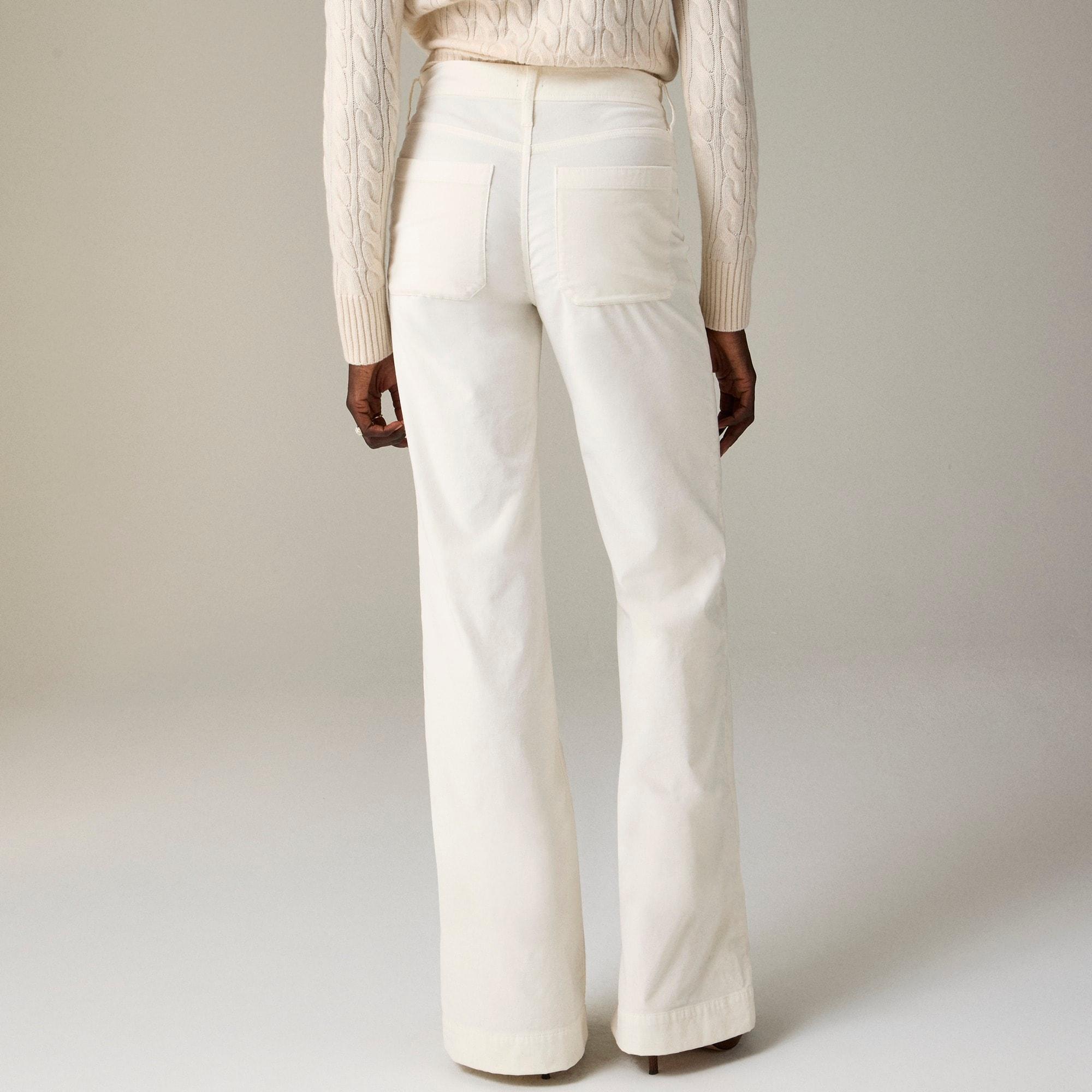 Wide-leg velvet sailor trouser Product Image