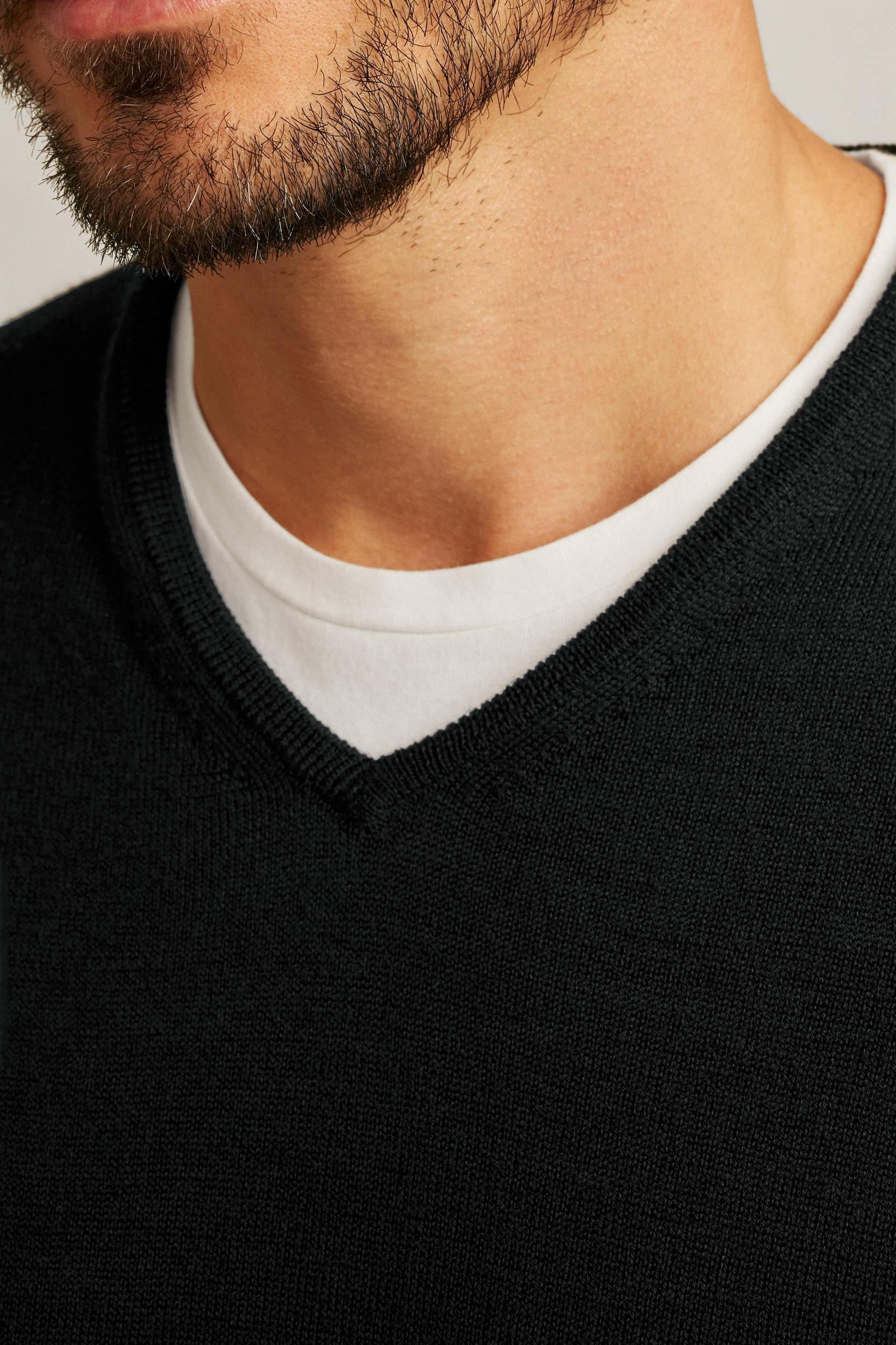 Washable Merino V-Neck Sweater Product Image
