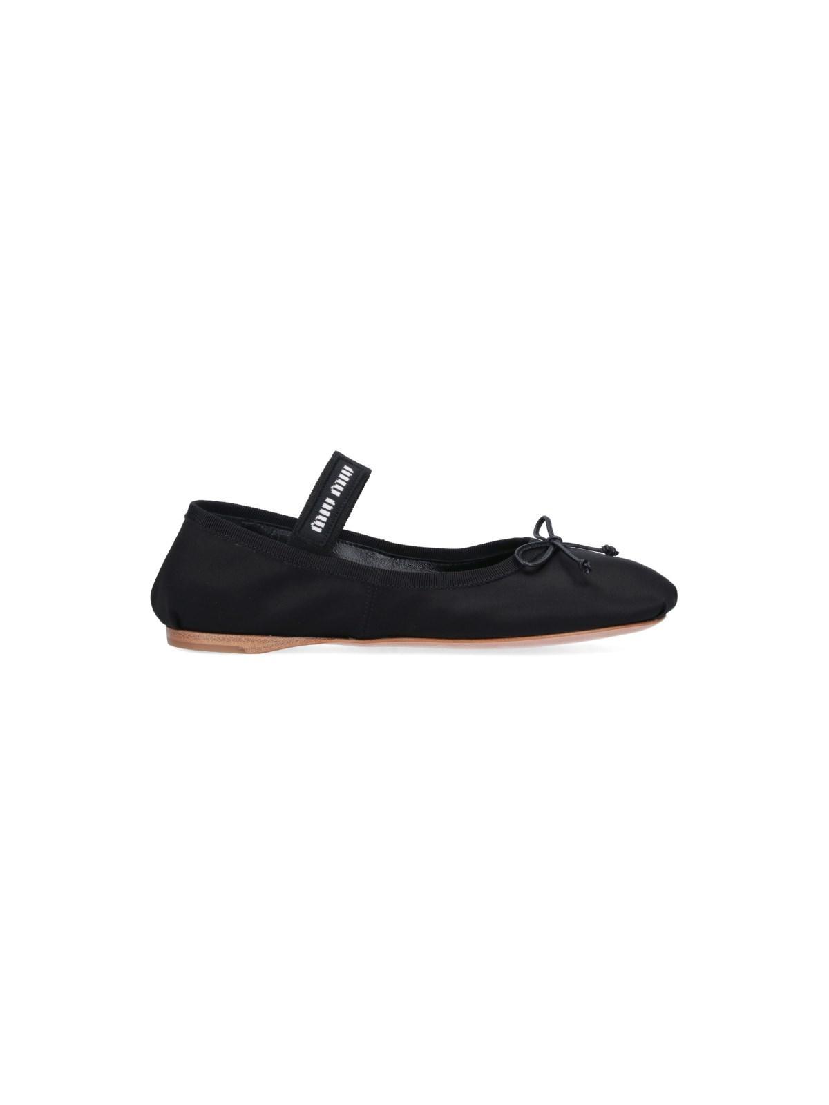 logo-strap ballerina shoes Product Image
