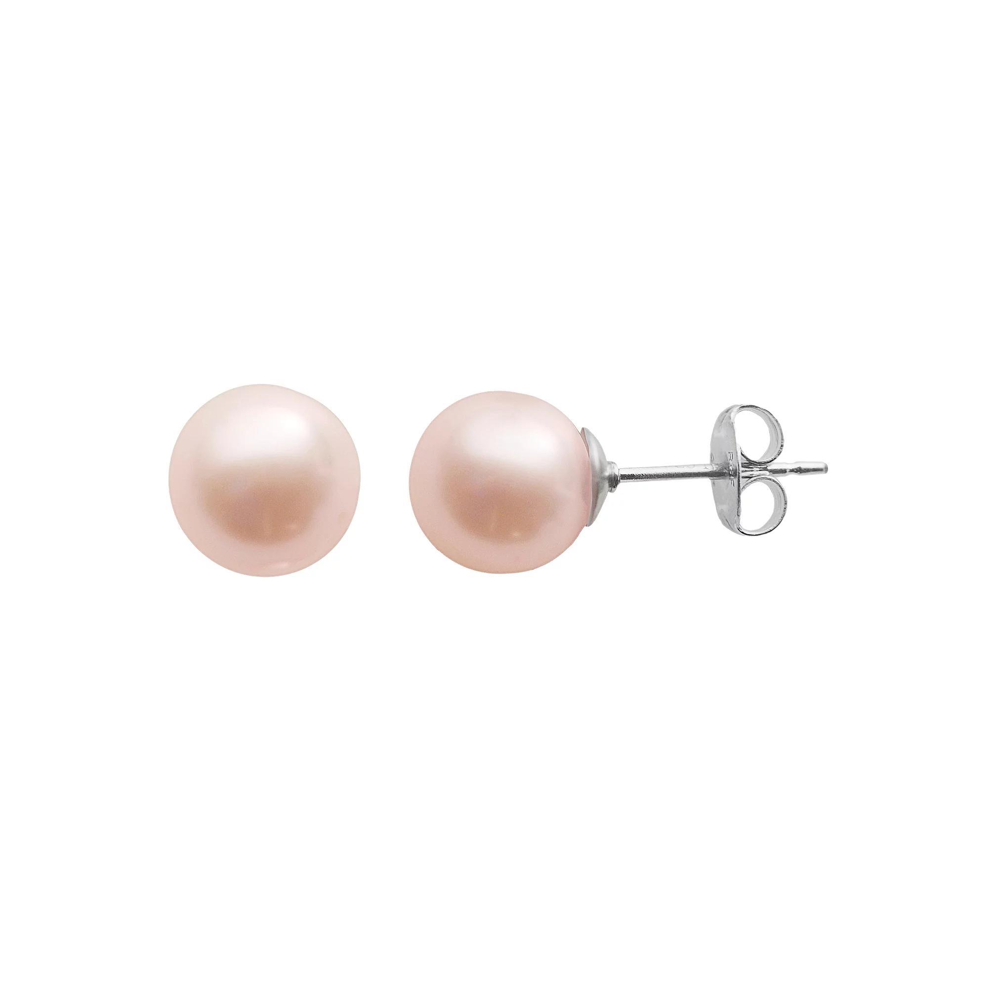PearLustre by Imperial Dyed Freshwater Cultured Pearl Sterling Silver Stud Earrings, Womens, Blush Product Image