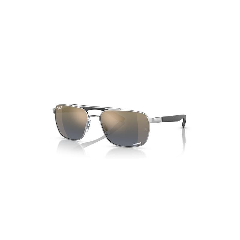 Ray-Ban Rb3701 Sunglasses Frame Blue Lenses Polarized Product Image