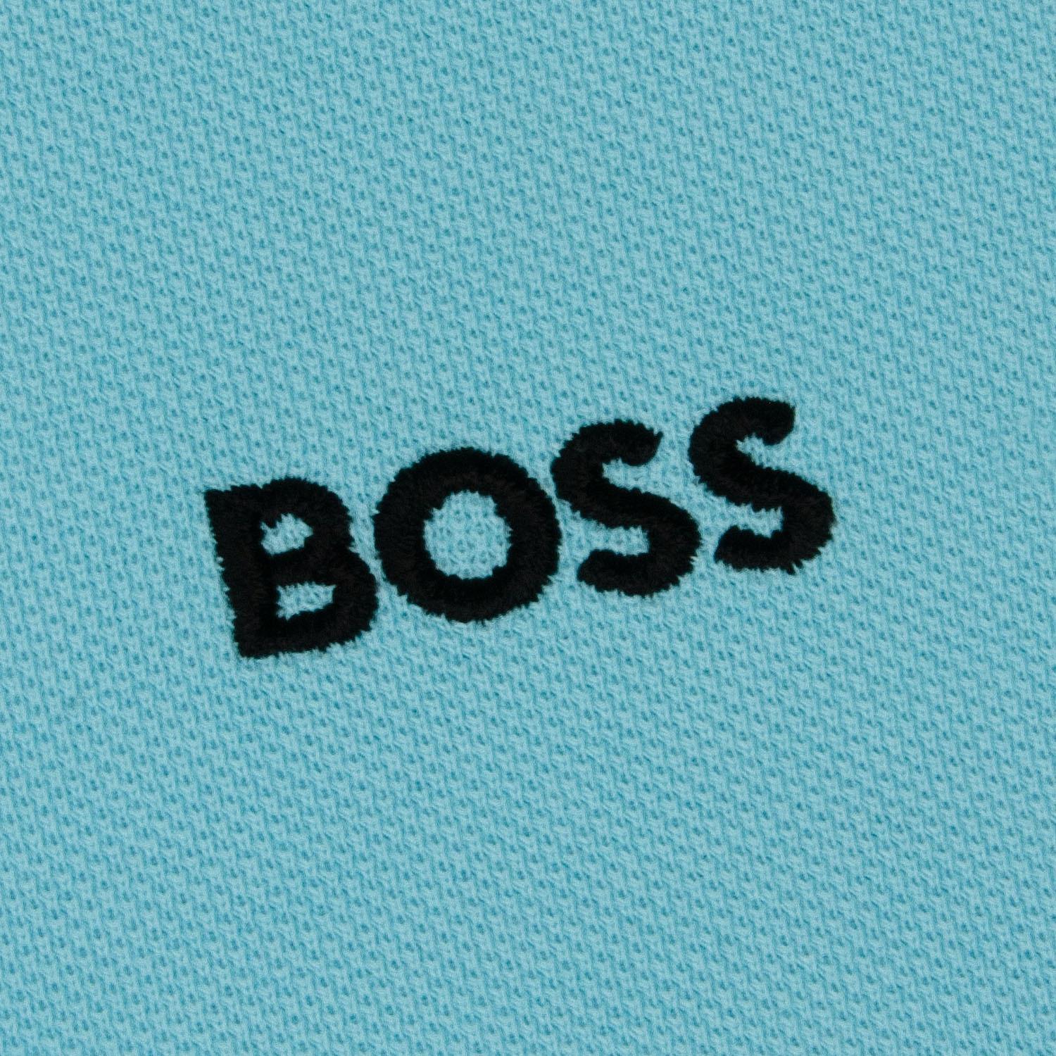 HUGO BOSS Short-sleeved Polo Shirt In Blue Product Image