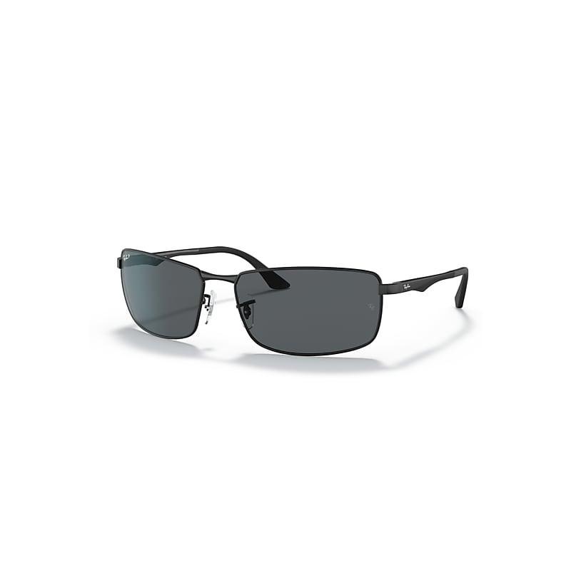 Ray-Ban Mens 0RB3498 64mm Rectangle Polarized Sunglasses Product Image