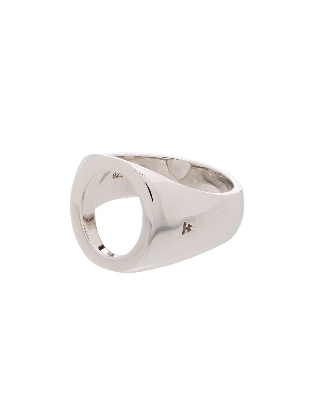 sterling silver oval open ring Product Image