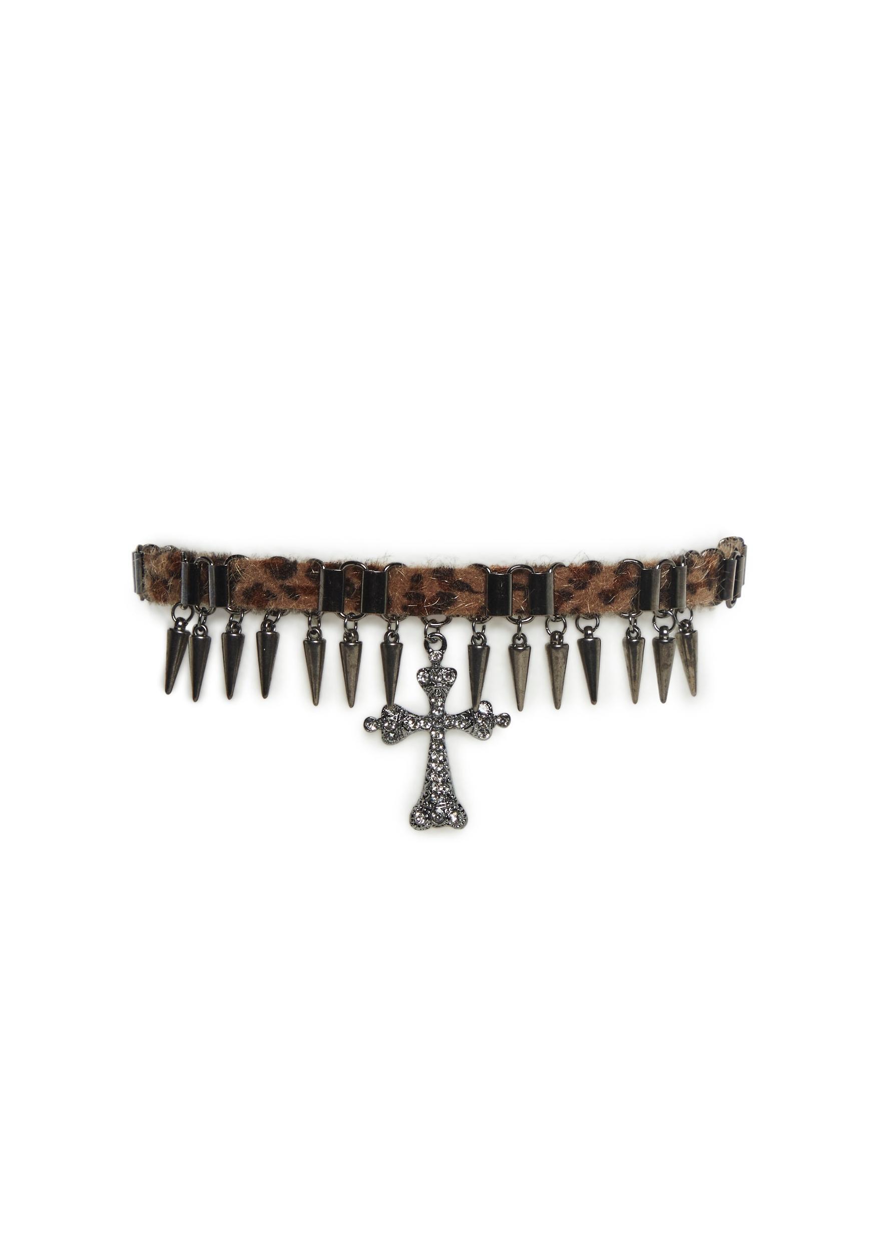 Leopard Cross Necklace Product Image
