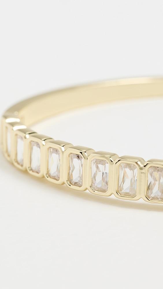 By Adina Eden Colored Baguette Cubic Zirconia Bezel Tennis Bangle | Shopbop Product Image
