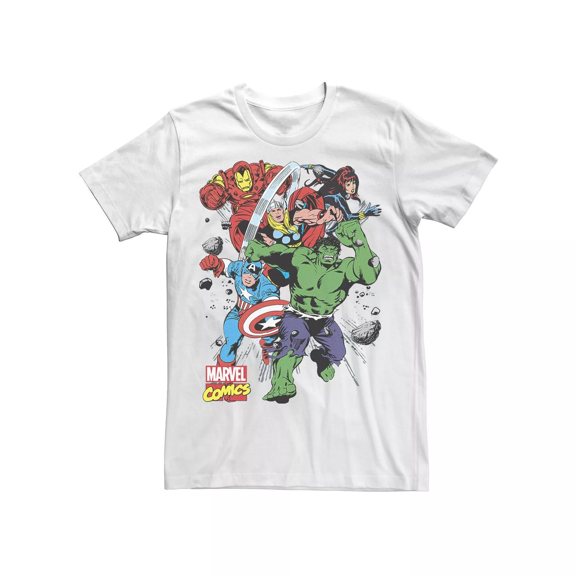 Men's Marvel Avengers Classic Starters Graphic Tee, Size: 3XL, White Product Image