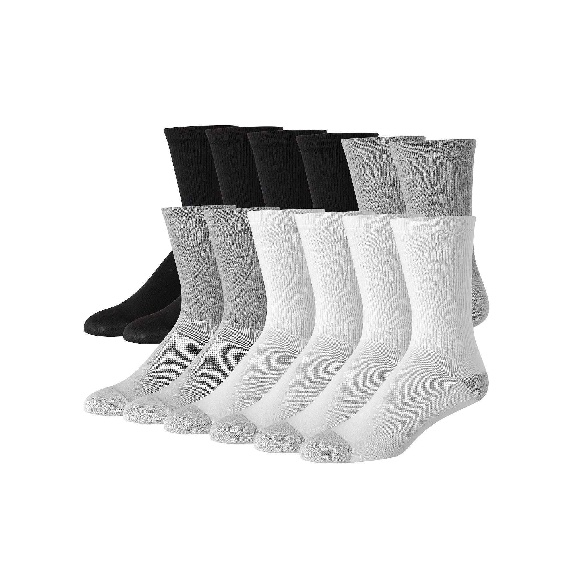 Hanes Ultimate Mens 12-Pack Soft & Durable Crew Socks Product Image