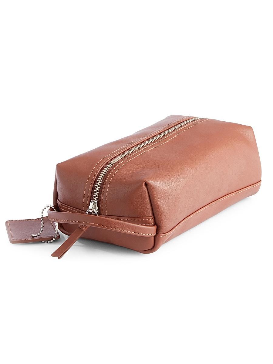 Womens Compact Leather Toiletry Bag Product Image