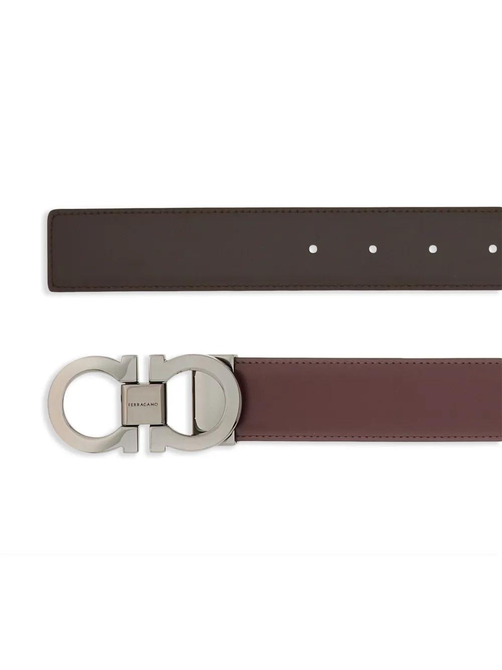 FERRAGAMO Gancini Reversible Belt In Brown Product Image
