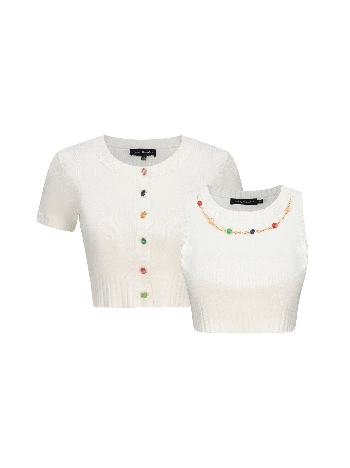 Kennedy Knit Shorts (White) Product Image