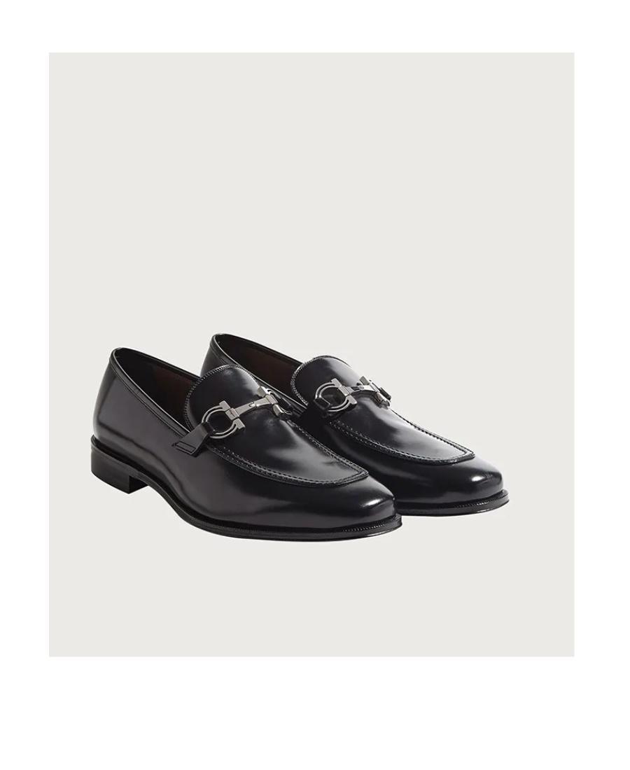 FERRAGAMO Logo Business Casual Shoes In Black Product Image