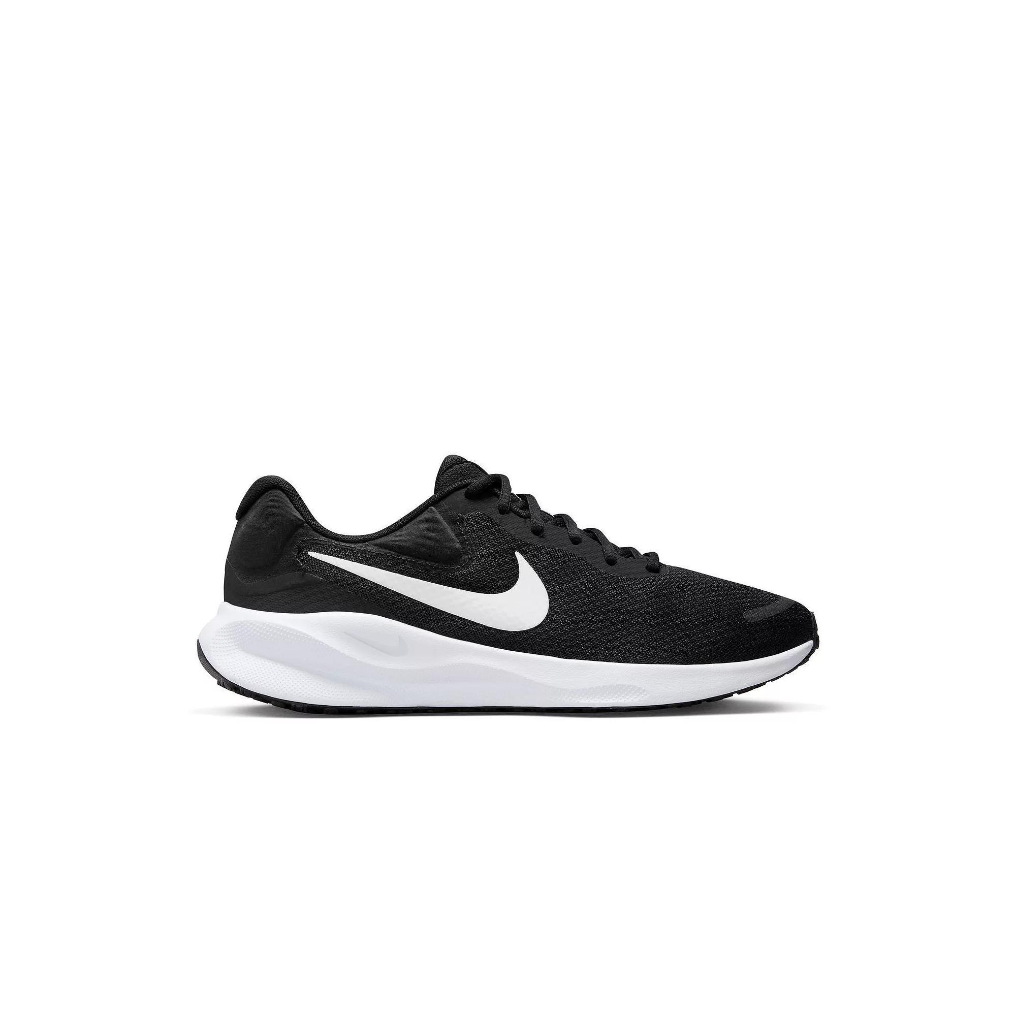 Nike Revolution 7 Men's Road Running Shoes, Size: 11 4E, Black White Product Image