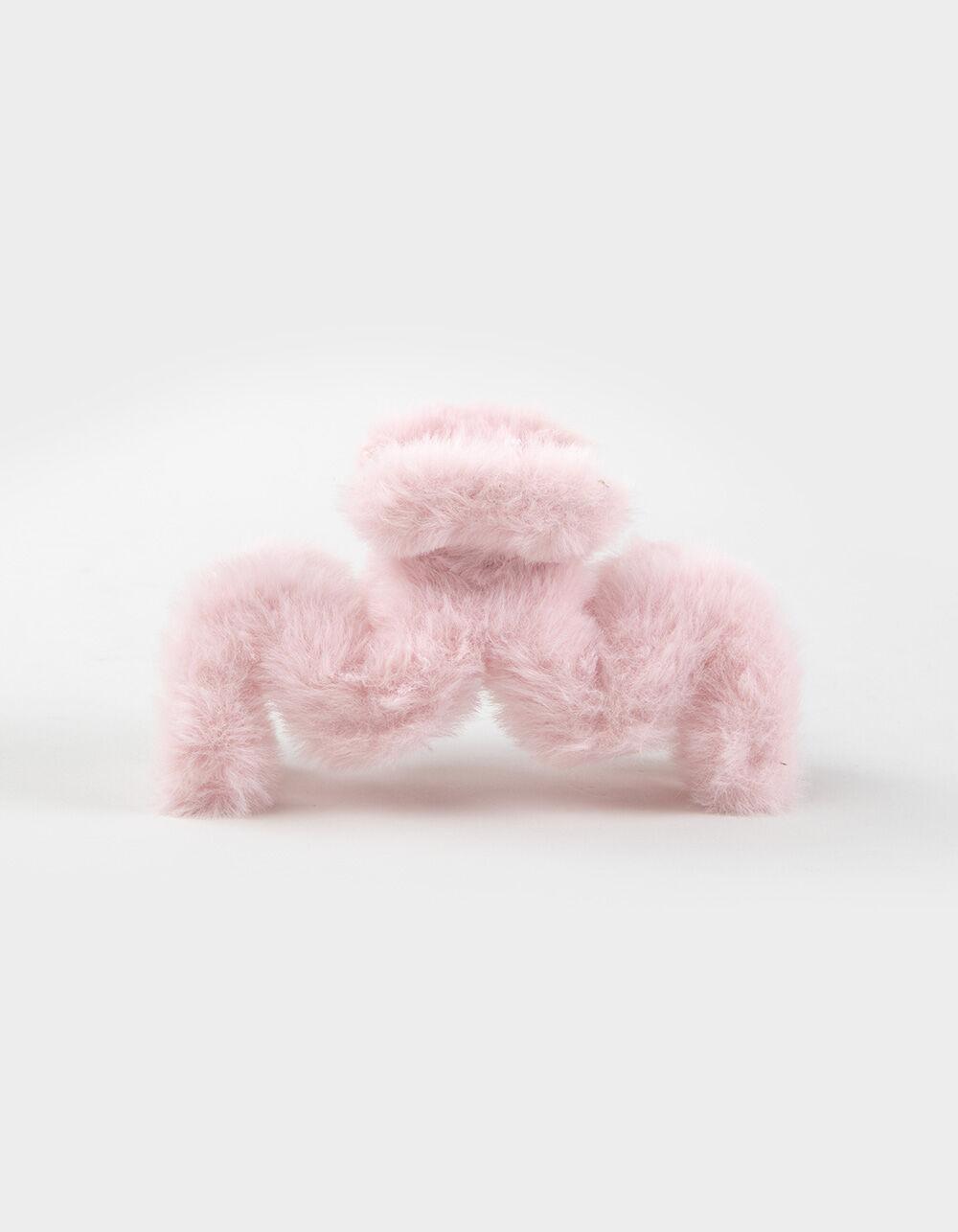 FULL TILT Oversized Fuzzy Claw Clip - PINK Product Image