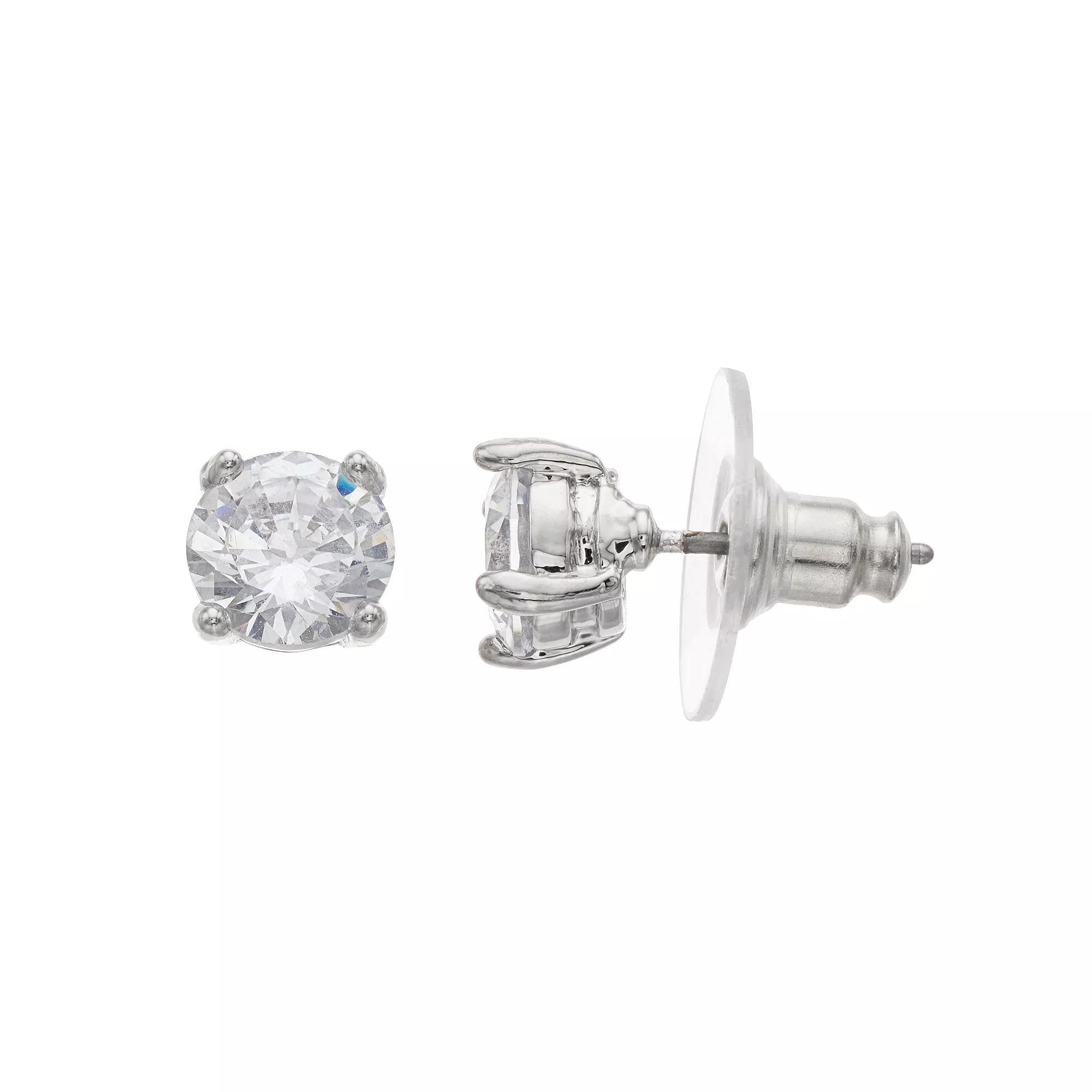 Simply Vera Vera Wang Simulated Crystal Stud Earrings, Womens, None Product Image