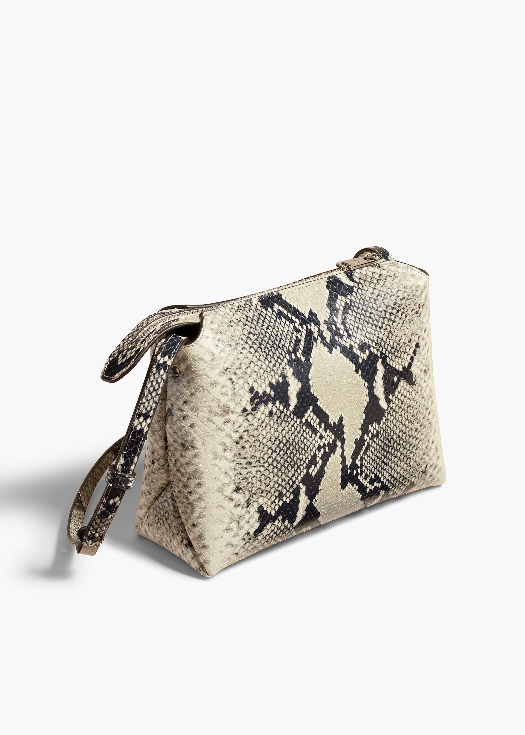 Lina Crossbody Bag in Natural Python-Embossed Leather Product Image