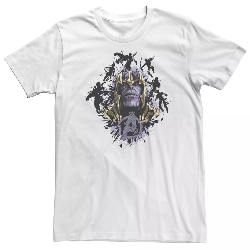 Big & Tall Marvel Avengers Endgame Shatter Logo Hero Graphic Tee, Men's, Size: 3XL Tall, White Product Image