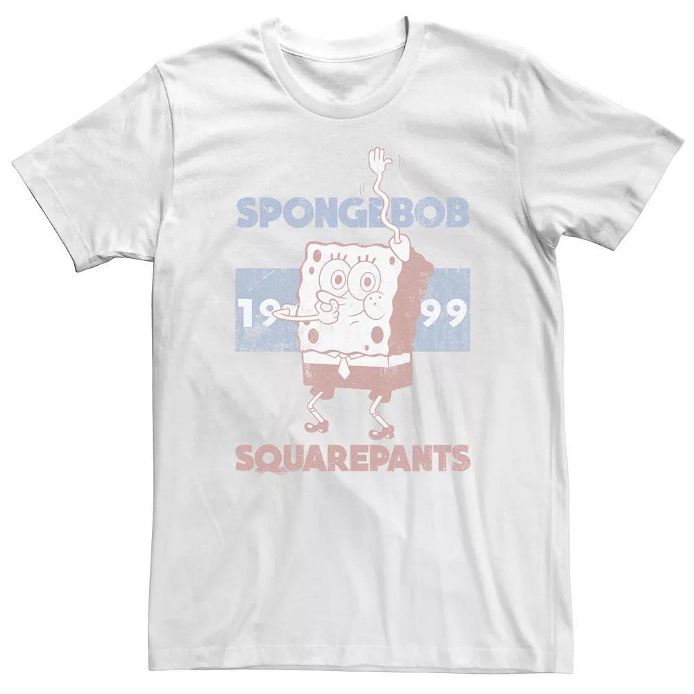 Men's Spongebob 1999 Retro Faded Portrait Logo Tee, Size: Medium, White Product Image