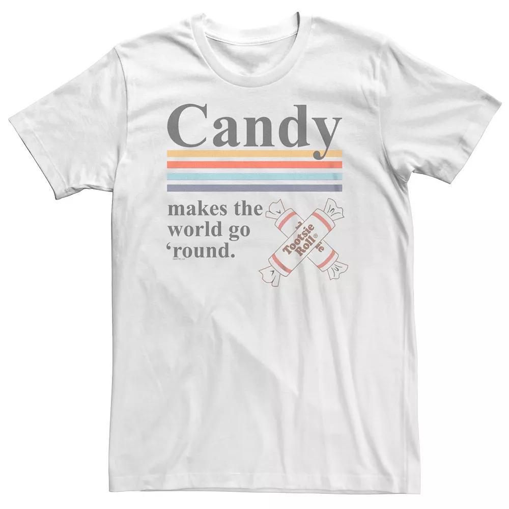 Big & Tall Tootsie Roll Makes World Go Round Tee, Men's, Size: 3XL Tall, White Product Image