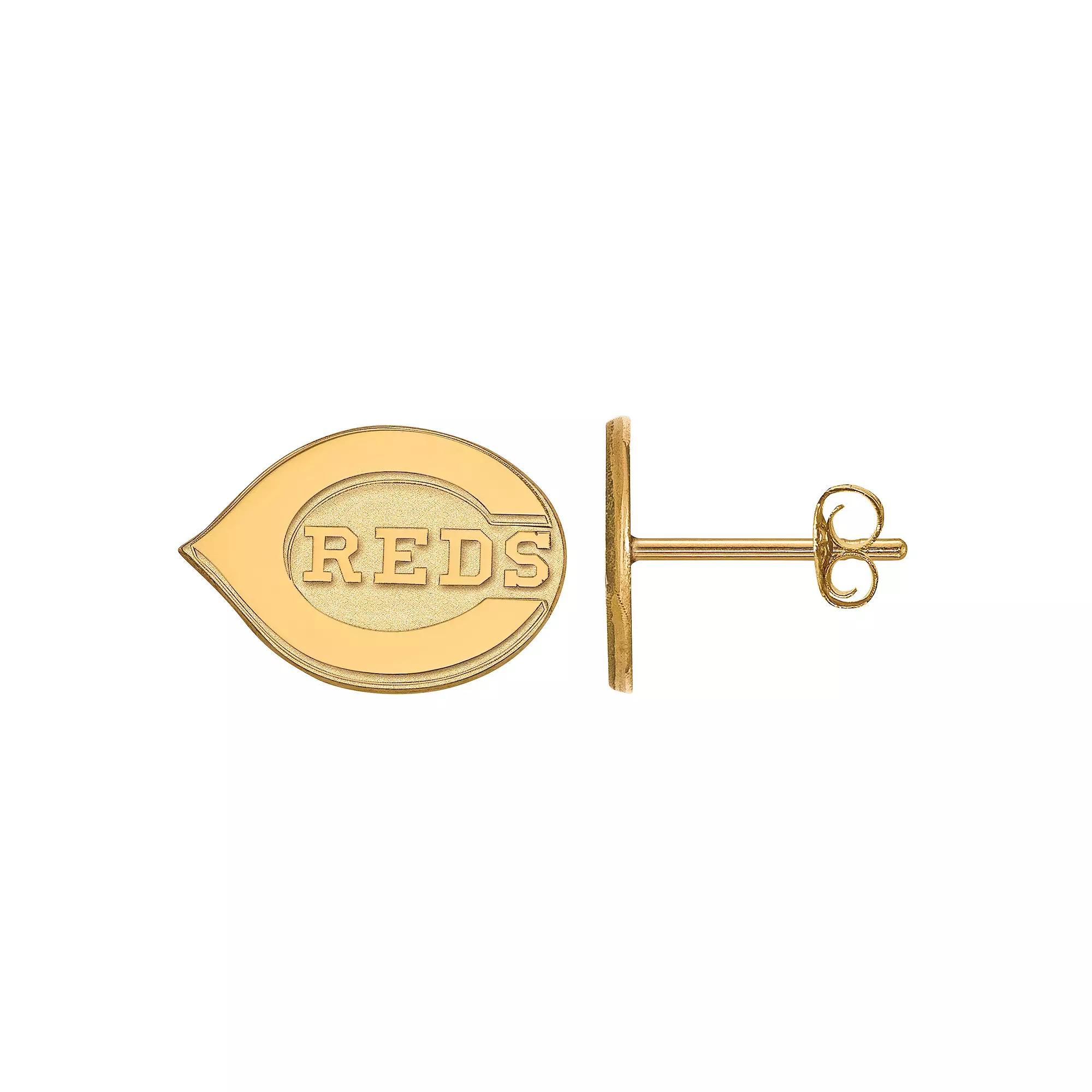 LogoArt Sterling Silver Cincinnati Reds Mini Stud Earrings, Women's, Size: 10MM Product Image