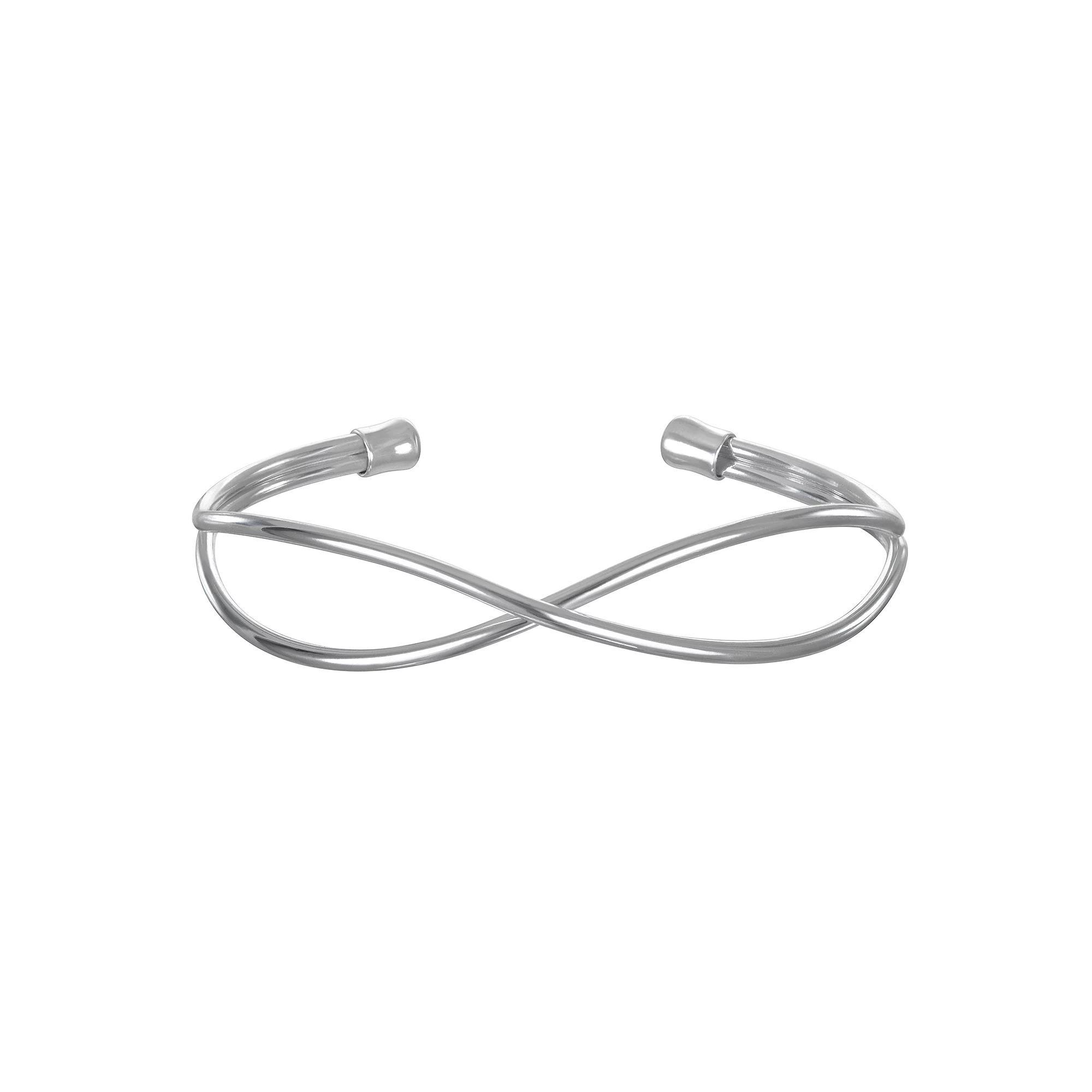 LC Lauren Conrad Silver X Cuff Bracelet, Women's, Silver Tone Product Image
