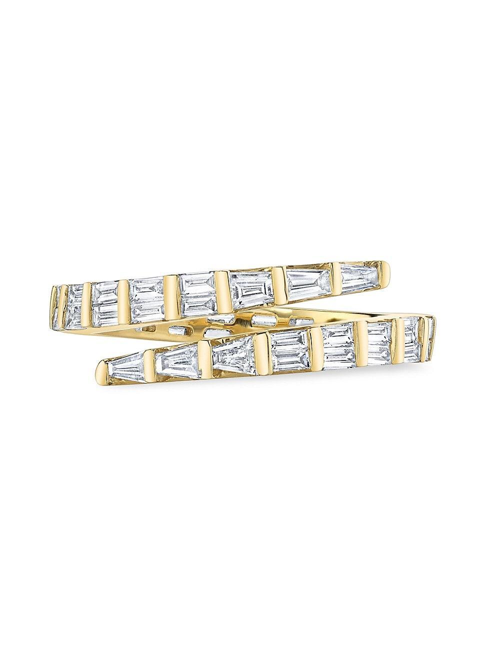 Womens 18K Yellow Gold & 1.09 TCW Diamond Coil Ring Product Image