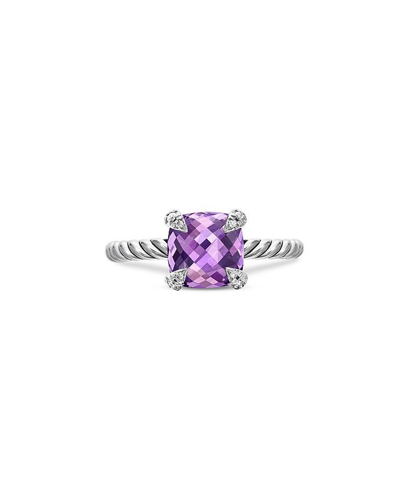 David Yurman Chatelaine Ring with Amethyst and Diamonds Product Image