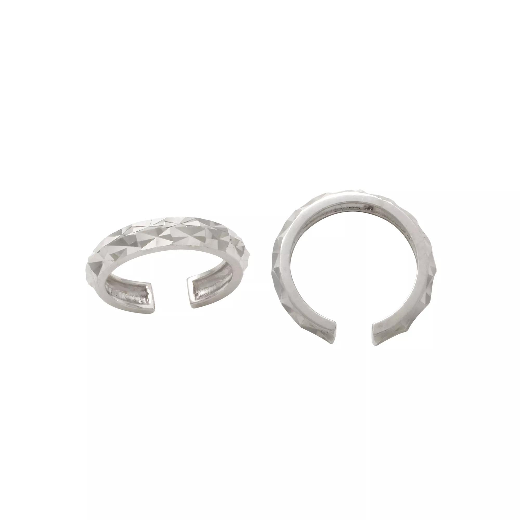 Amella Jewels Sterling Silver Diamond Cut Ear Cuff, Women's Product Image