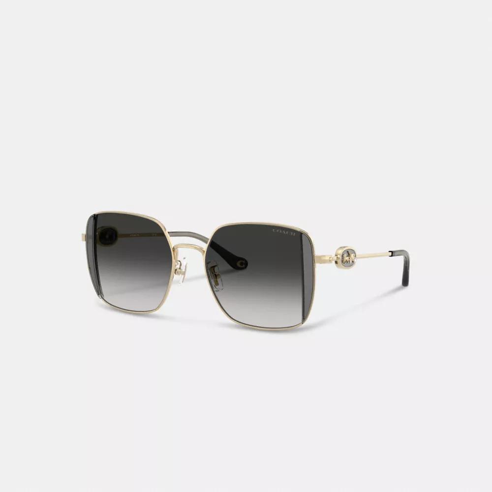 Horse And Carriage Metal Oversized Square Sunglasses Product Image