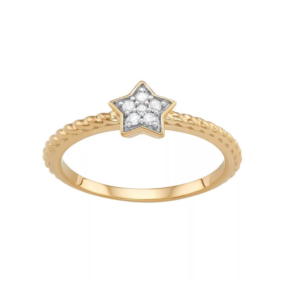 Jewelexcess Sterling Silver Diamond Accent Star Ring, Women's, Size: 6, Silver Tone Product Image