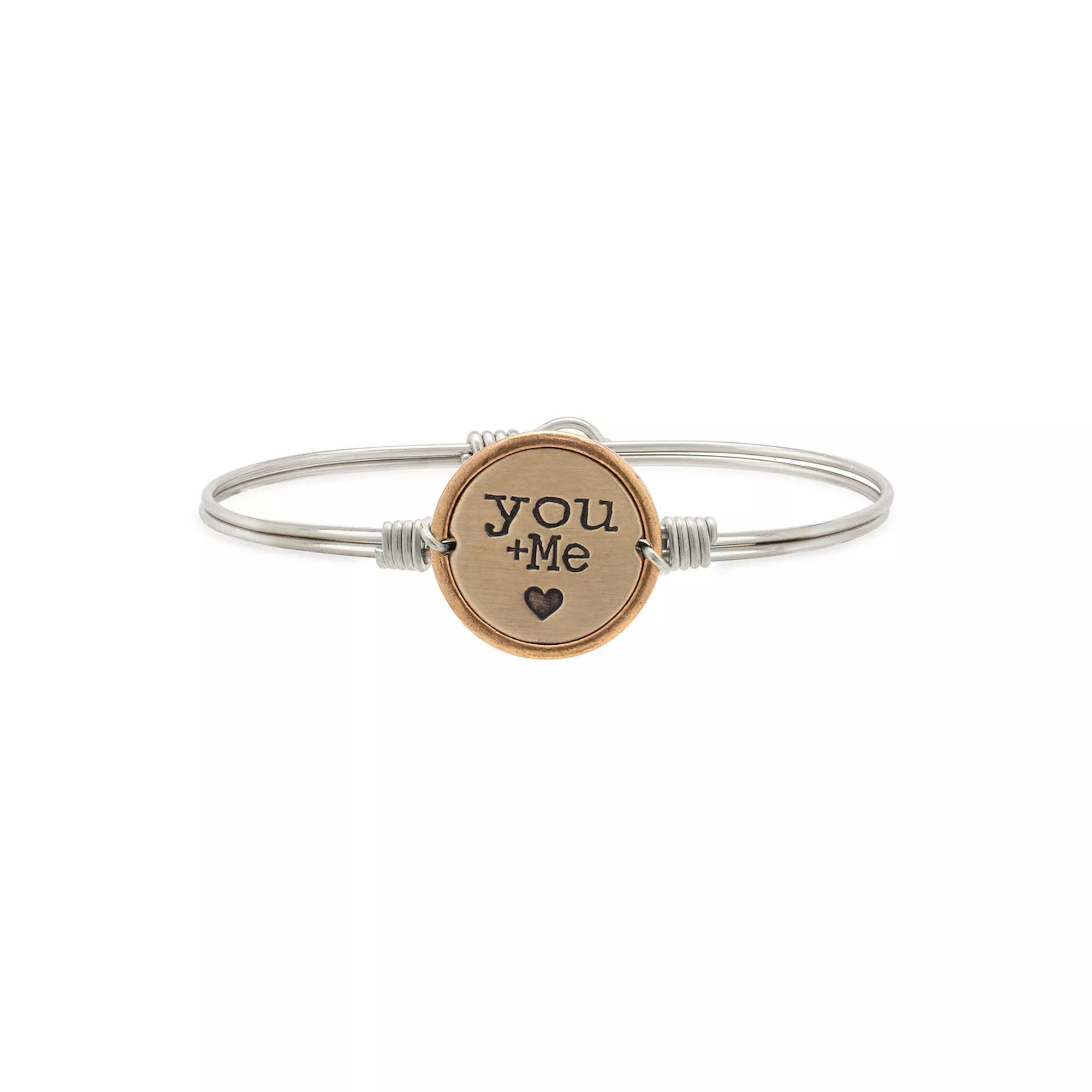 Luca + Danni "You + Me" Bangle Bracelet, Women's, Size: 6.5", Silver Tone Product Image