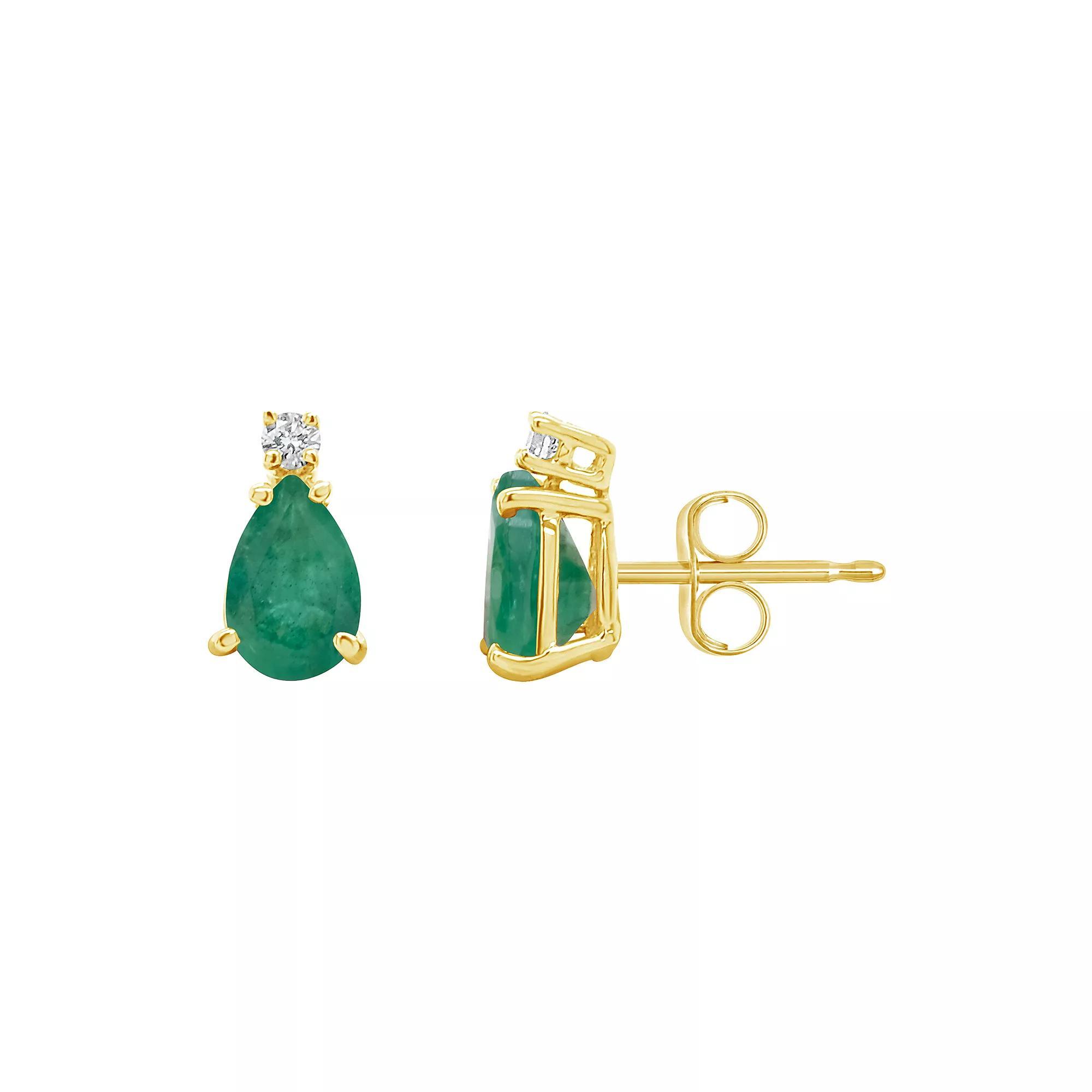 Celebration Gems 14k Gold Pear-Shaped Ruby & Diamond Accent Earrings, Women's, 14k Whgold Product Image