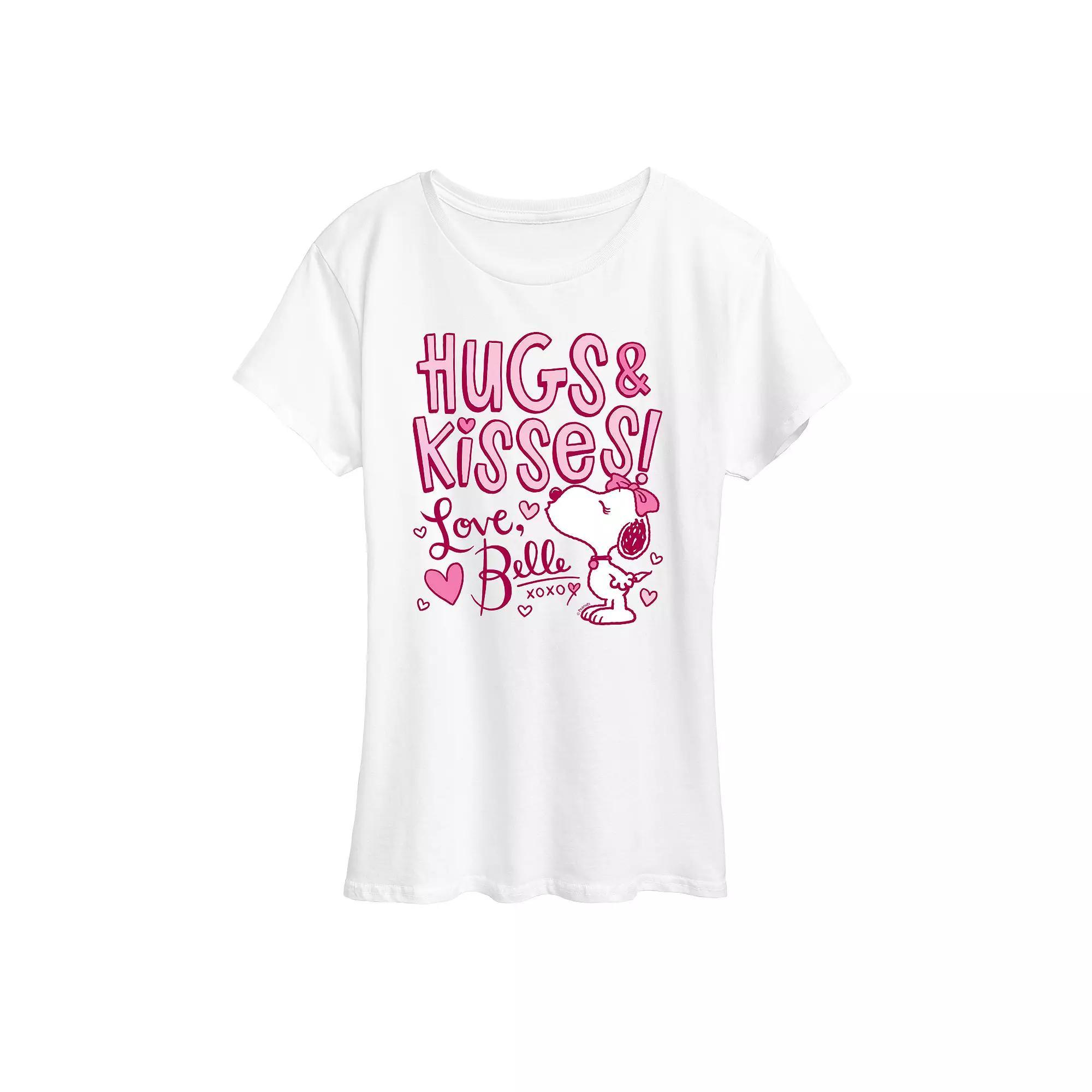 Womens Peanuts Belle Hugs & Kisses Graphic Tee Product Image