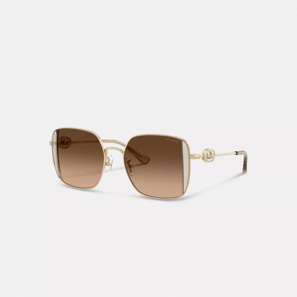 Horse And Carriage Metal Oversized Square Sunglasses Product Image