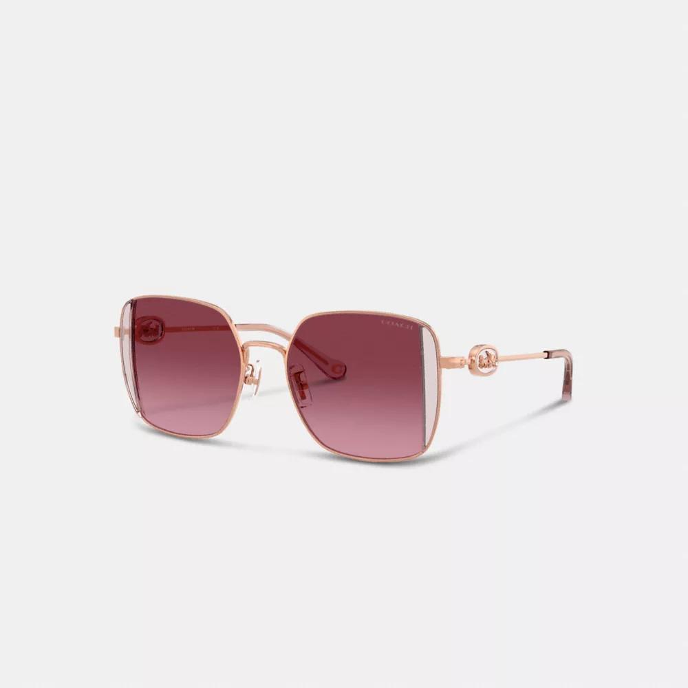 Horse And Carriage Metal Oversized Square Sunglasses Product Image