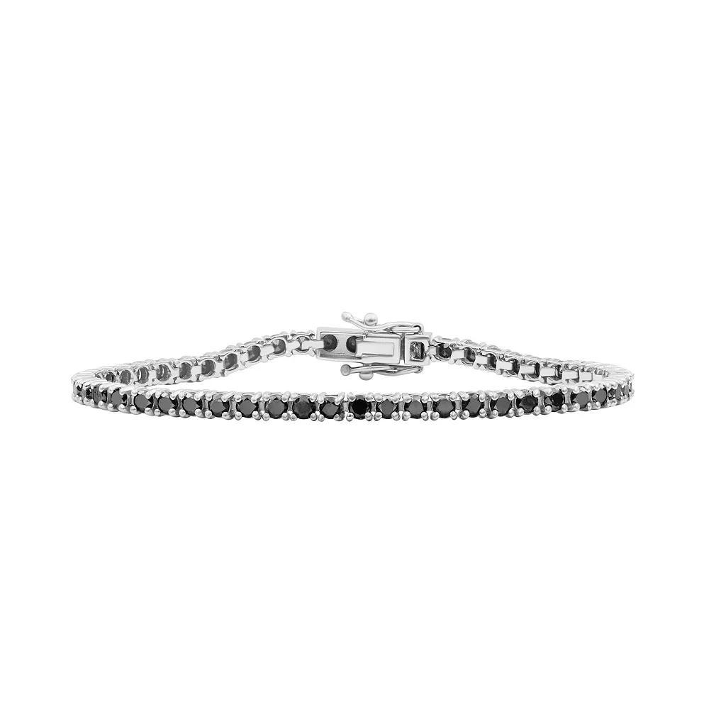 Jewelexcess Sterling Silver 5 Carat T.W. Black Diamond Tennis Bracelet, Womens Product Image