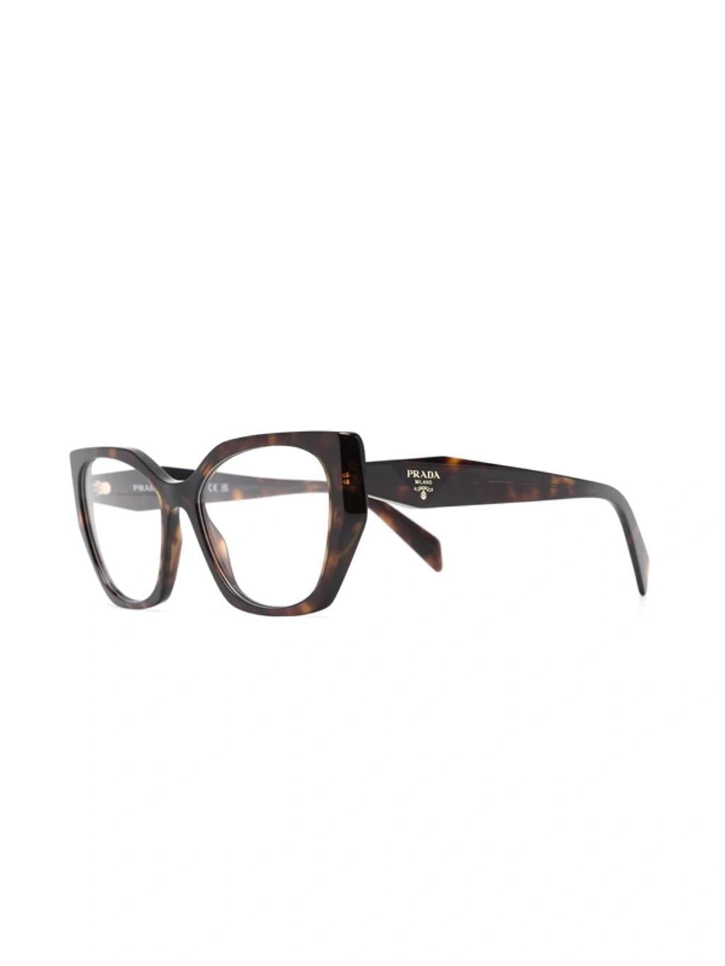 PRADA Round-frame Glasses In Brown Product Image