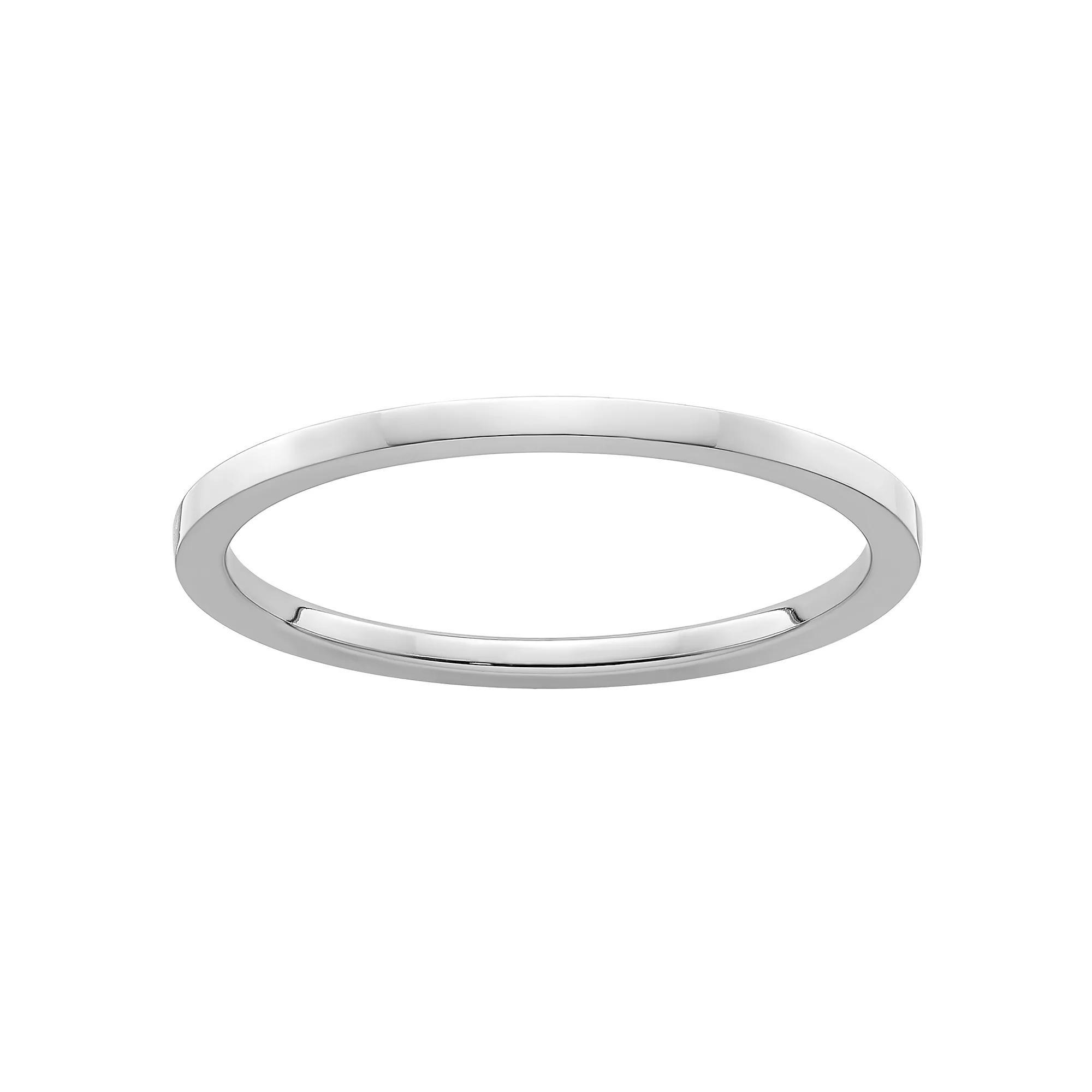 Stacks & Stones 10k Gold 1.2 mm Flat Stackable Band, Women's, Size: 8, 10k White Gold Product Image