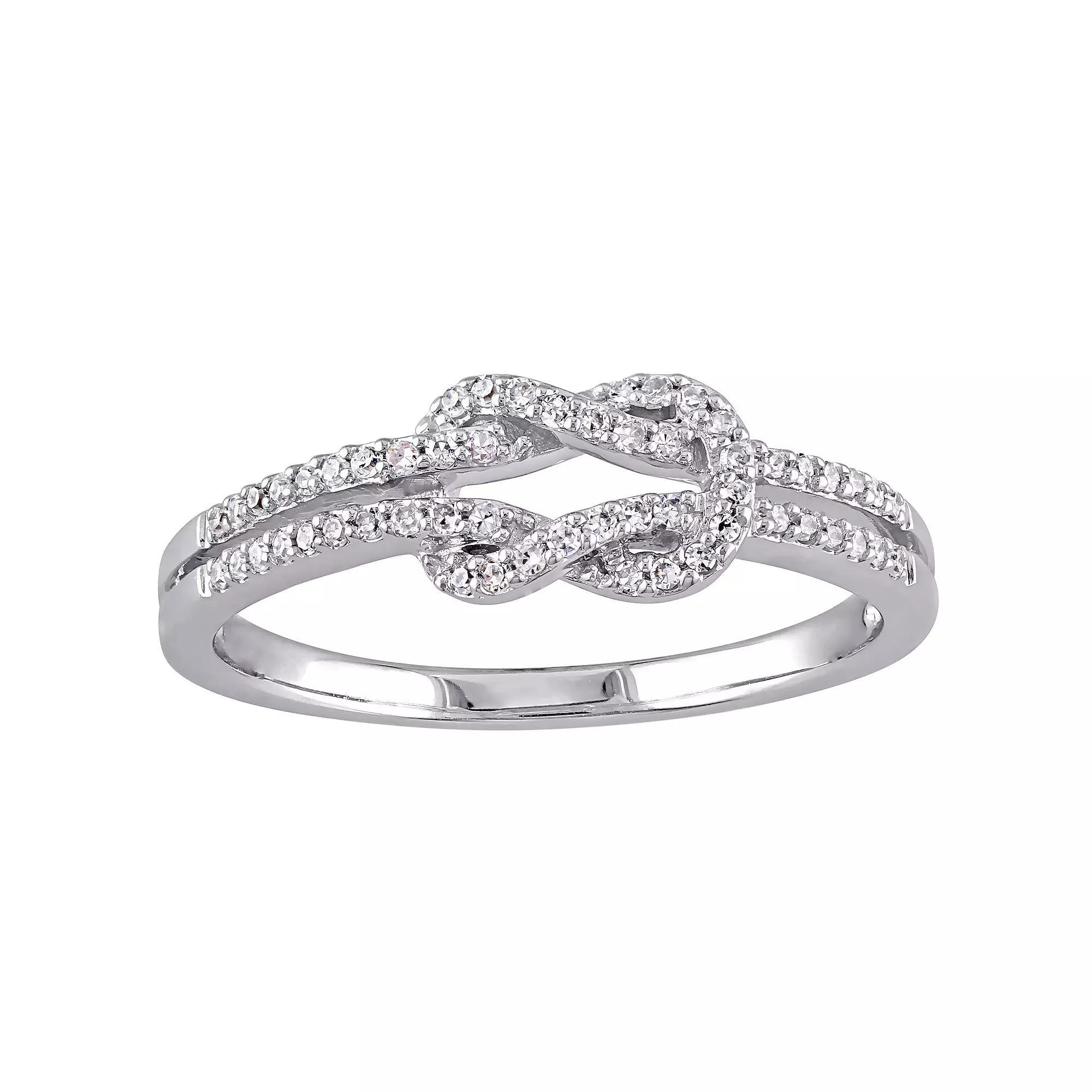 Stella Grace 14k White Gold 1/6 Carat T.W. Diamond Infinity Ring, Women's, Size: 8, 14k Gold Product Image