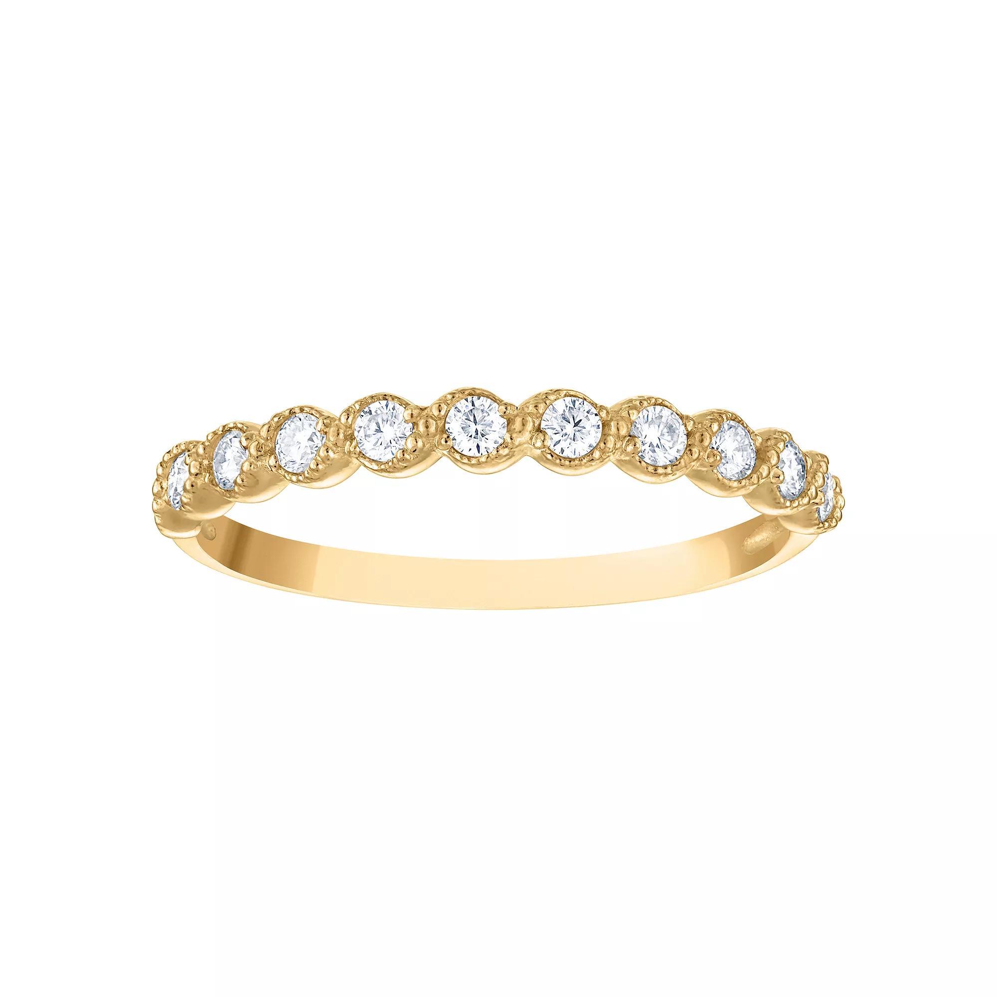 14k Gold Lab-Created Moissanite Band Ring, Women's, Size: 7 Product Image