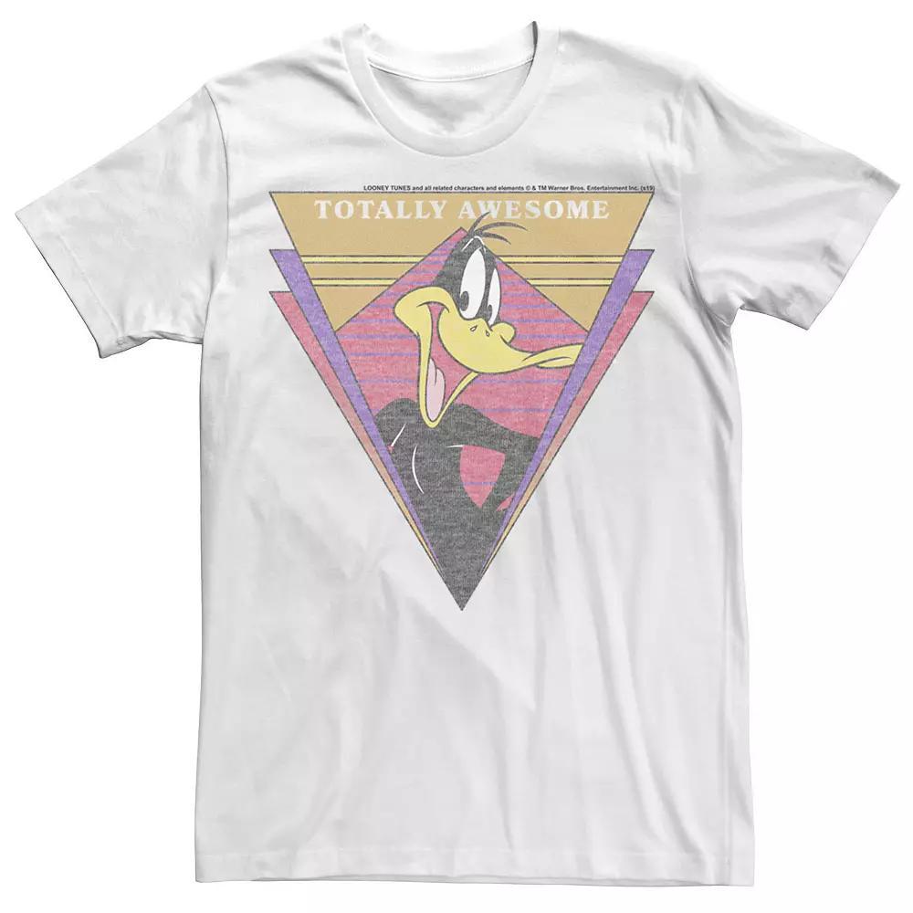 Men's Looney Tunes Daffy Duck Totally Awesome Portrait Tee, Size: XL, White Product Image