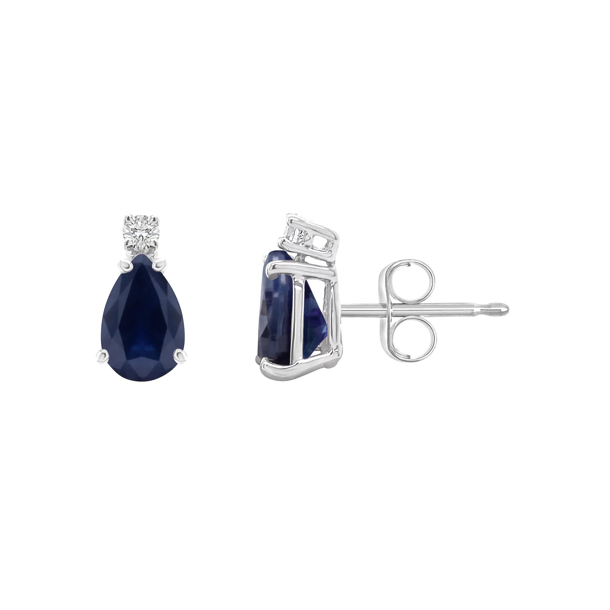 Celebration Gems 14k Gold Pear-Shaped Ruby & Diamond Accent Earrings, Women's, 14k Whgold Product Image