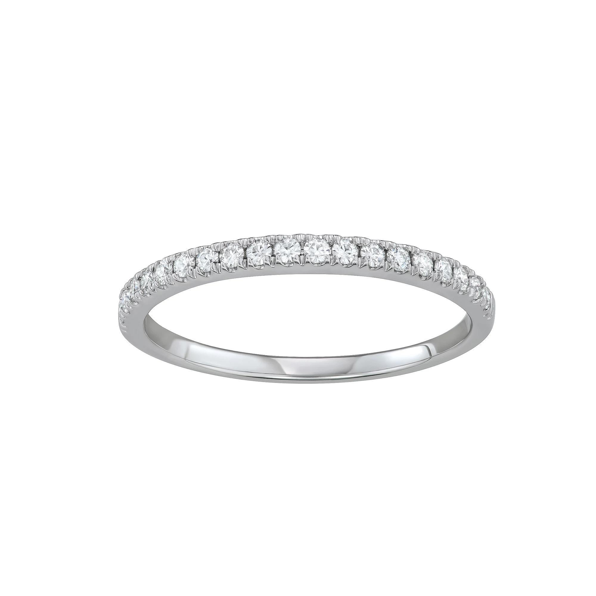 Charles & Colvard 14k Gold 1/4 Carat T.W. Lab-Created Moissanite Wedding Band, Women's, Size: 6, White Product Image