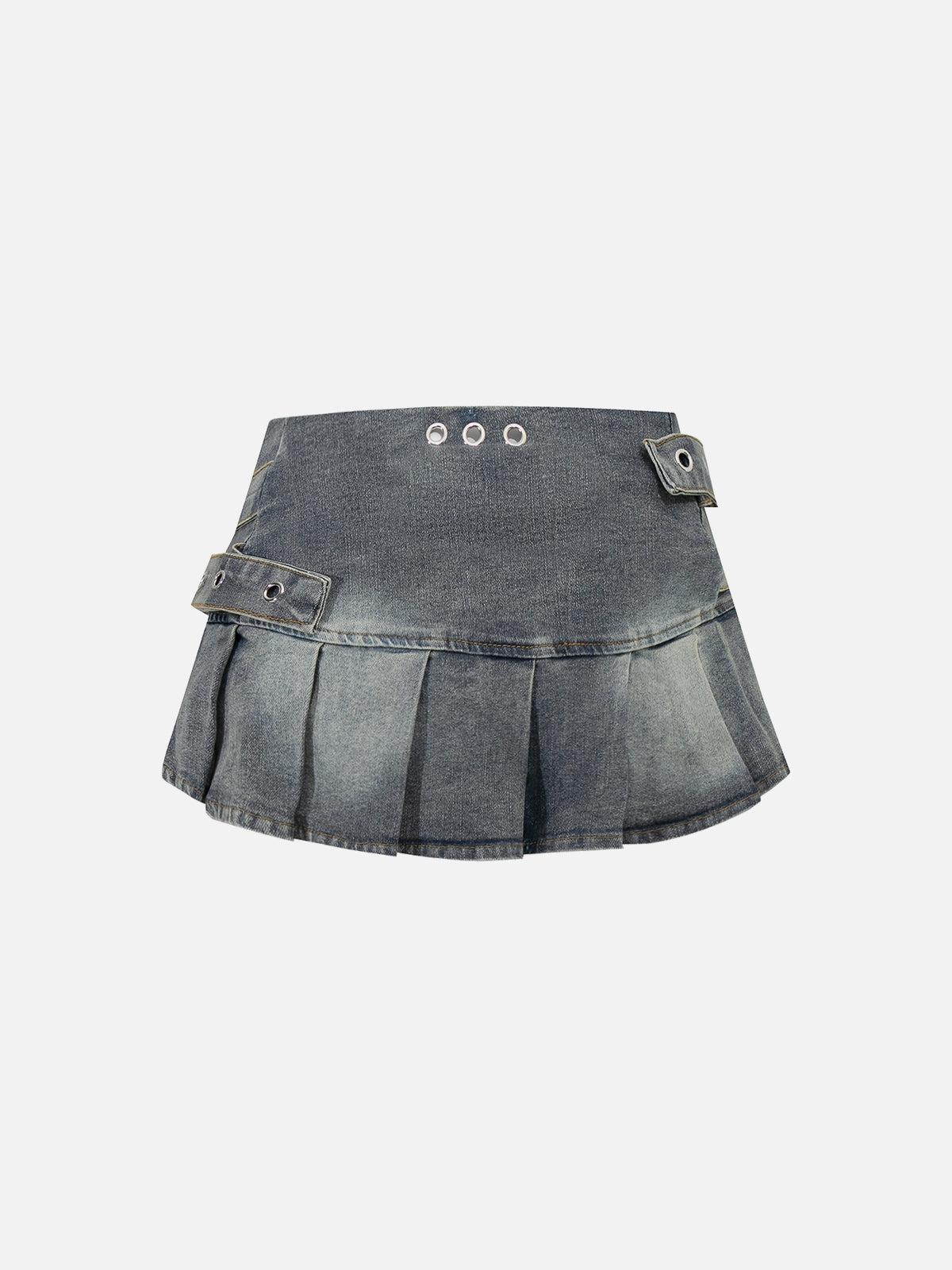 Aelfric Eden Double Belt Washed Skirt Female Product Image