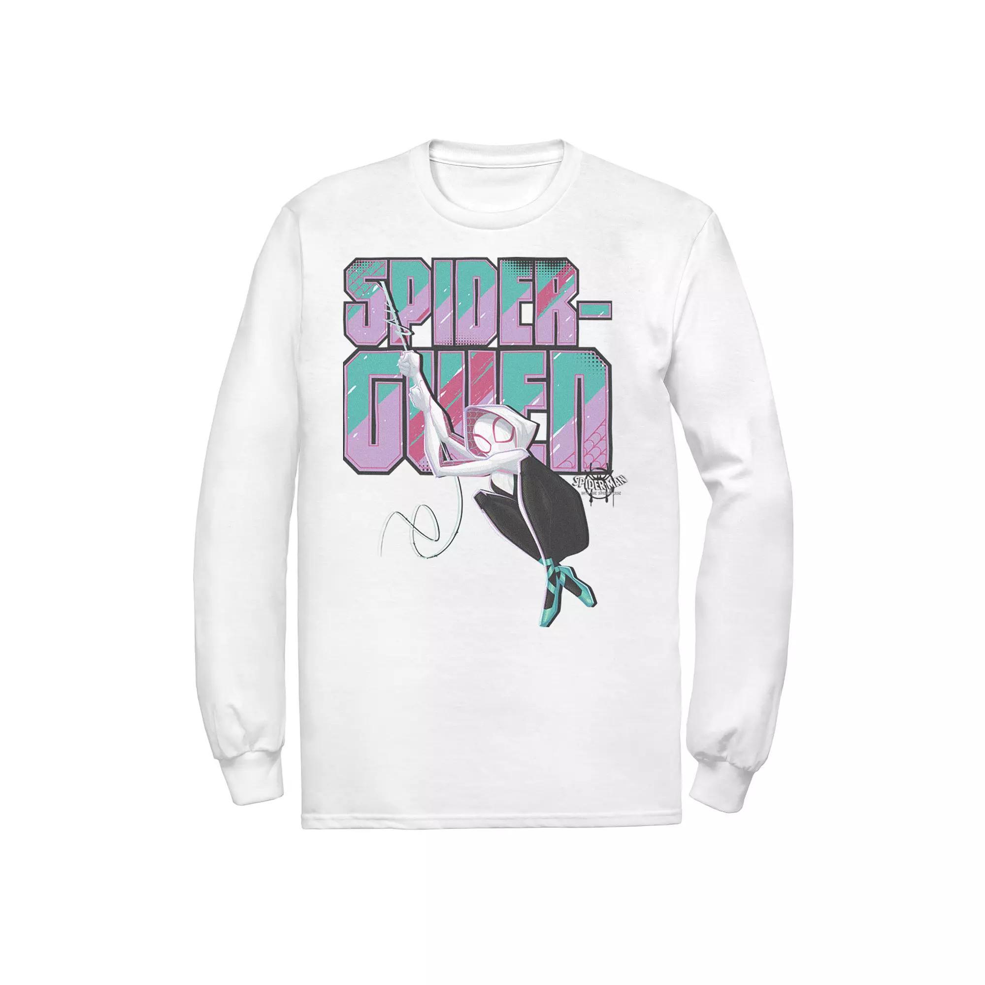 Mens Marvel Spider-Man Spiderverse Gwen Swing Long Sleeve Graphic Tee Product Image