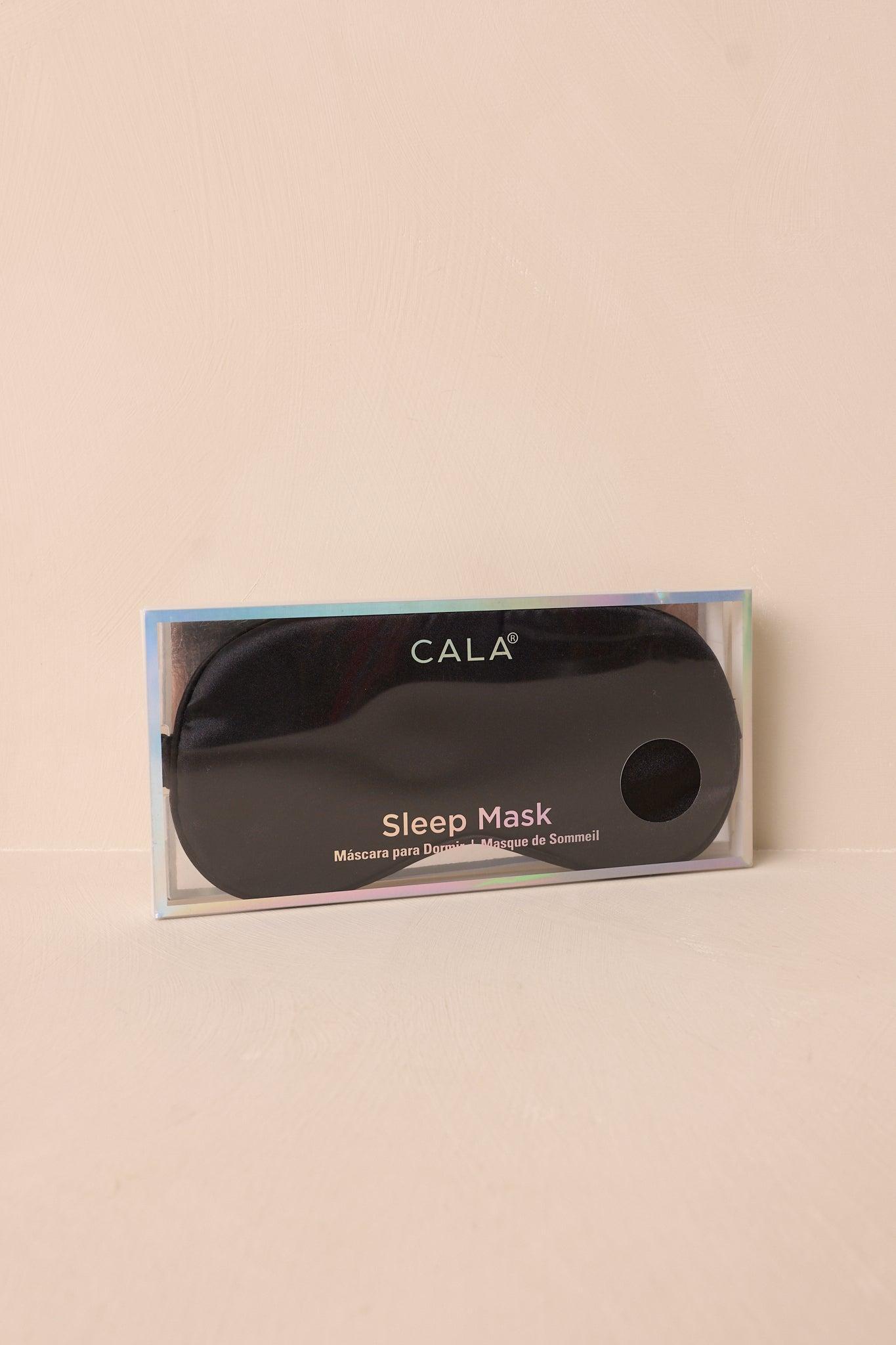 Off The Clock Black Satin Eye Mask Product Image