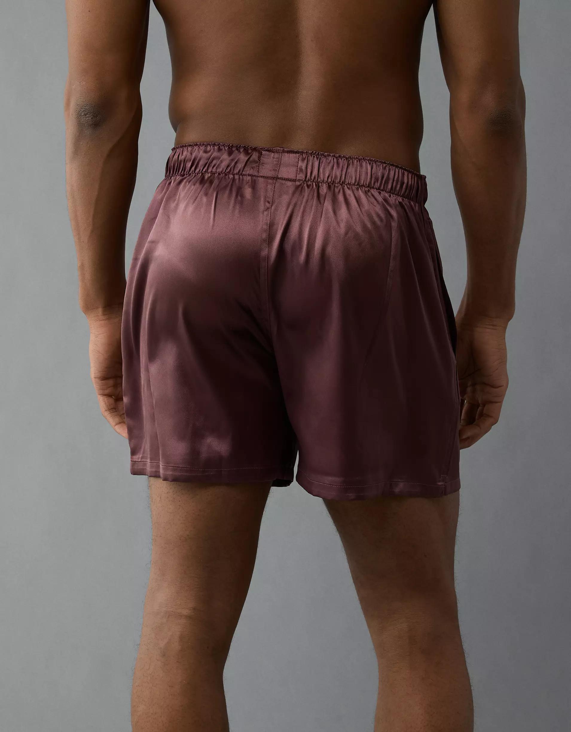 AEO Men's Solid Satin Pocket Boxer Short Product Image