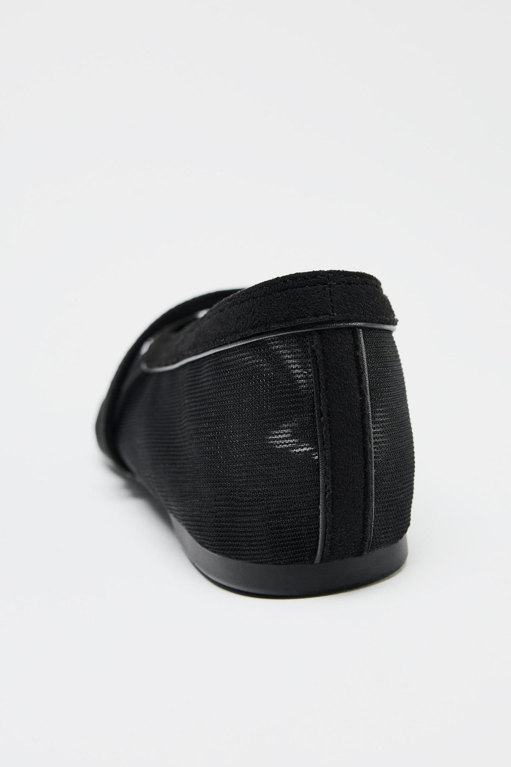 DOUBLE STRAP MESH BALLET FLATS Product Image