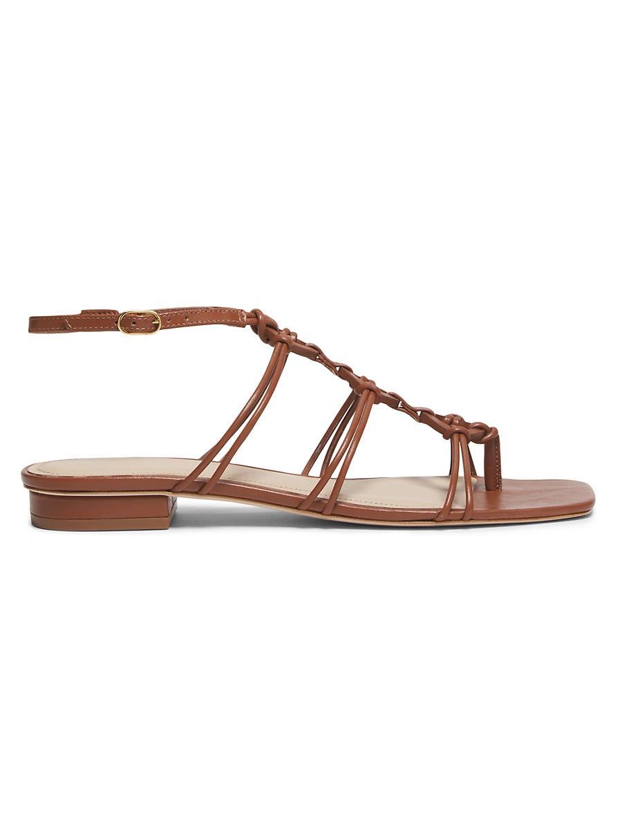 Womens Strappy Gladiator Leather Sandals Product Image