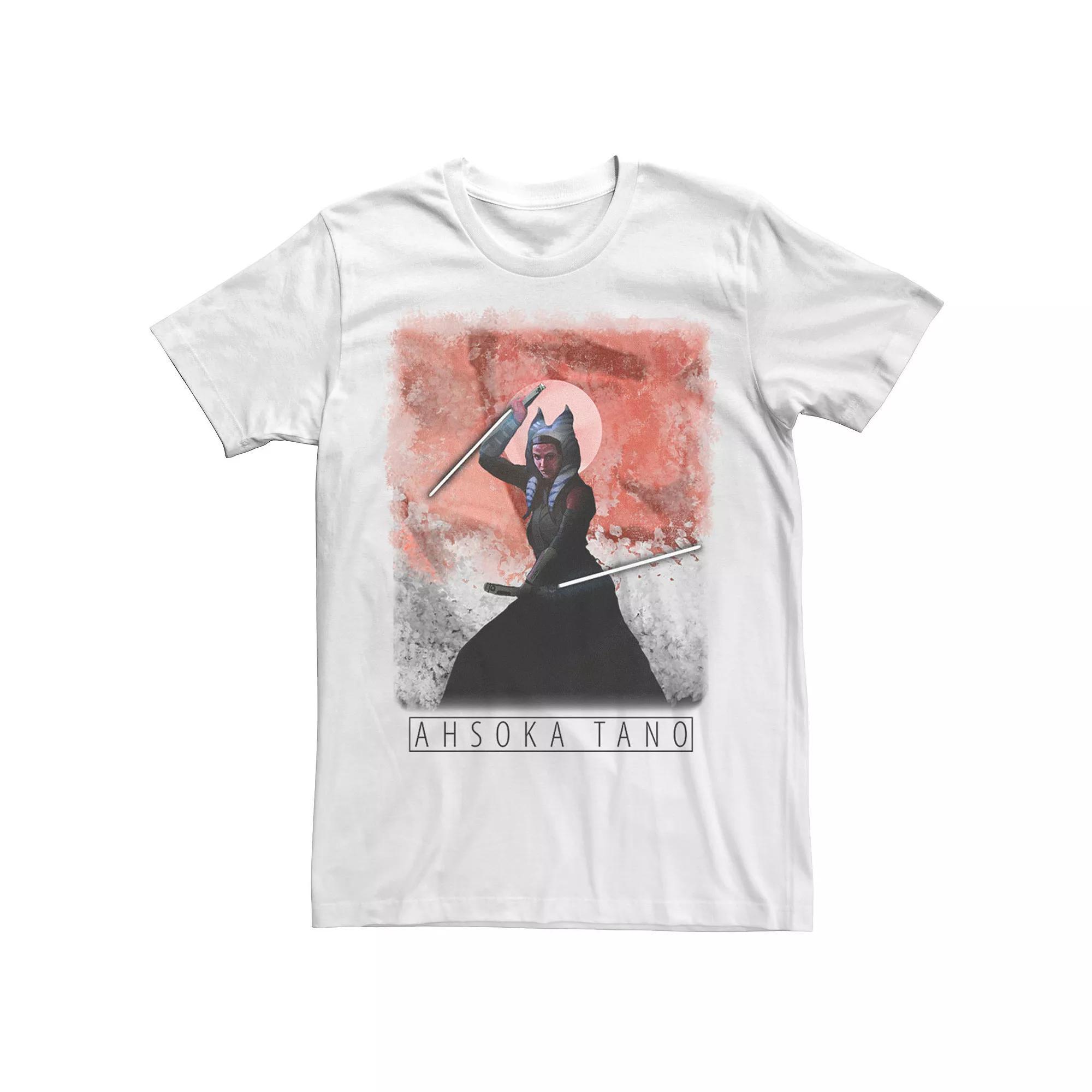 Men's Star Wars: The Mandalorian Ahsoka Tano Painted Portrait R13 Tee, Size: XXL, White Product Image